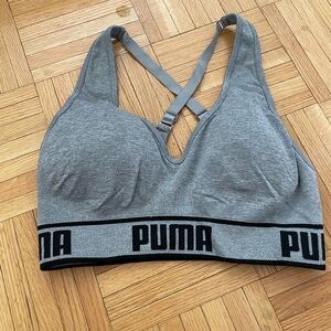 PUMA Charcoal Crossback Sports Bra